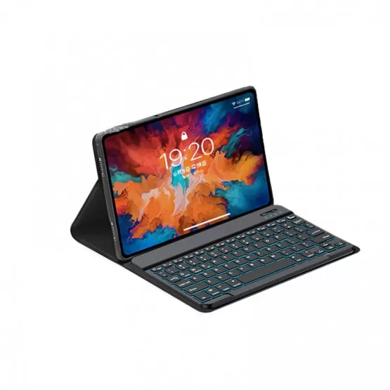 INF Roterande Bluetooth-tangentbordsfodral för Xiaomi 7/7Pro 11.2 tum - Svart affärsstil med bakgrundsbelyst tangentbord