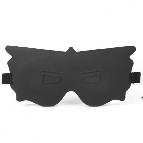 INF 3D Mörkläggande Ögonmask med Djupa Skåror - Perfekt för Sömn och Avkoppling Svart
