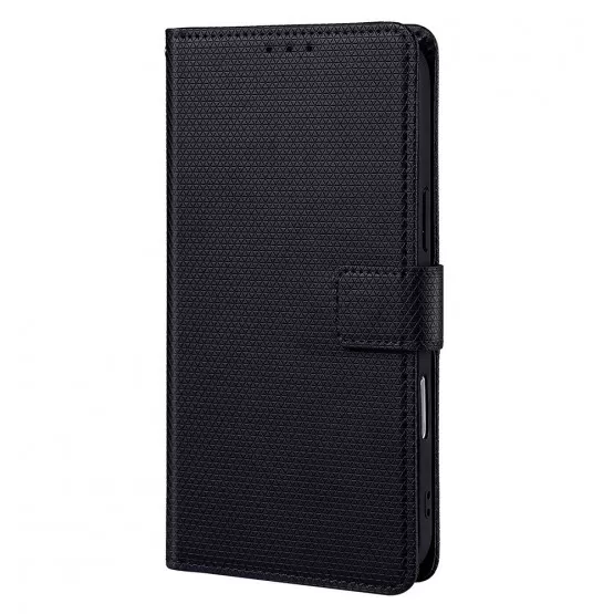 INF Svart Läderfodral med Flip och Kortplats för Kompatibel med iPhone 12 Pro Max (6.7 tum)