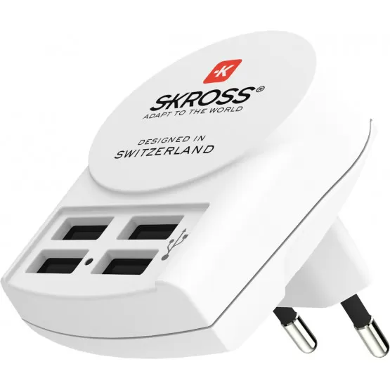 skross Euro USB Charger - 4xUSB Type A