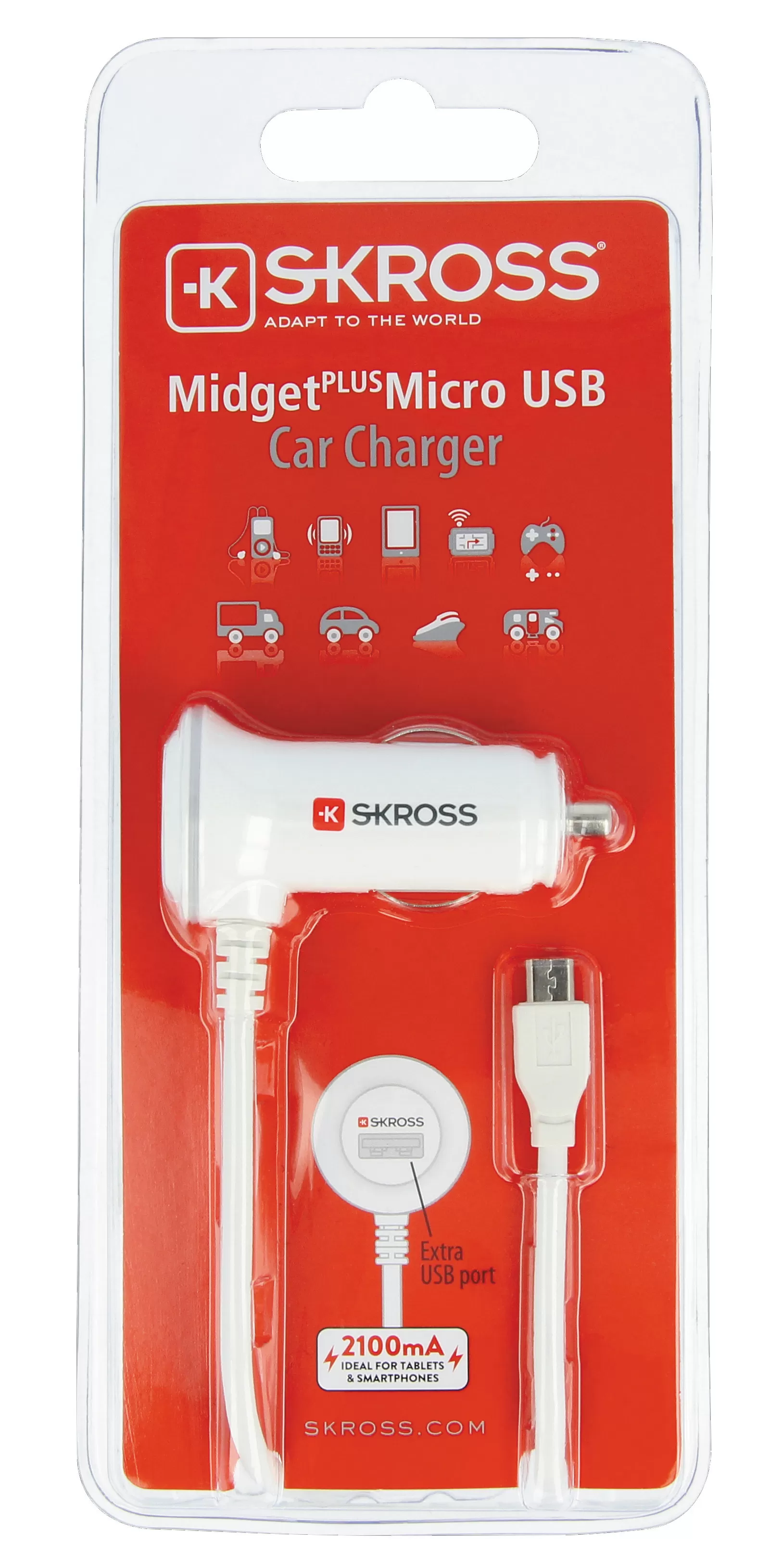 skross Midget PLUS Micro USB-billaddare