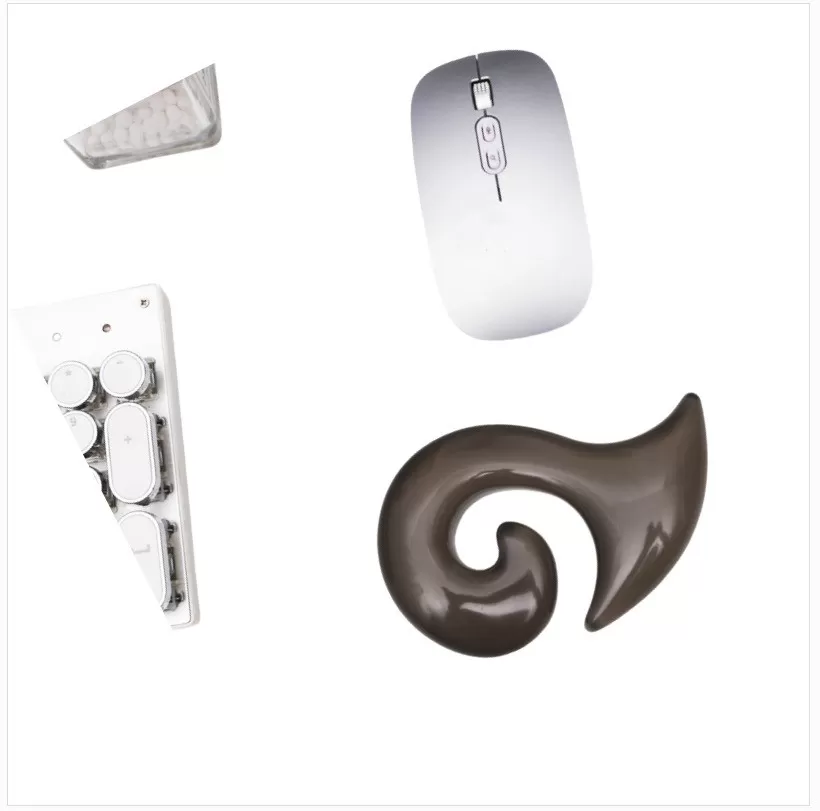 INF Transparent Silikon Musmatta - Ergonomisk Design för Komfort Svart