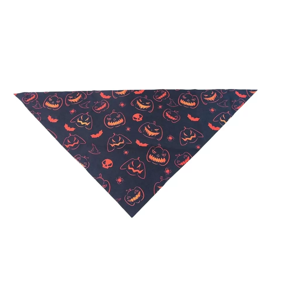 INF Halloween-mönstrad husdjur bandana för hundar och katter röd + svart
