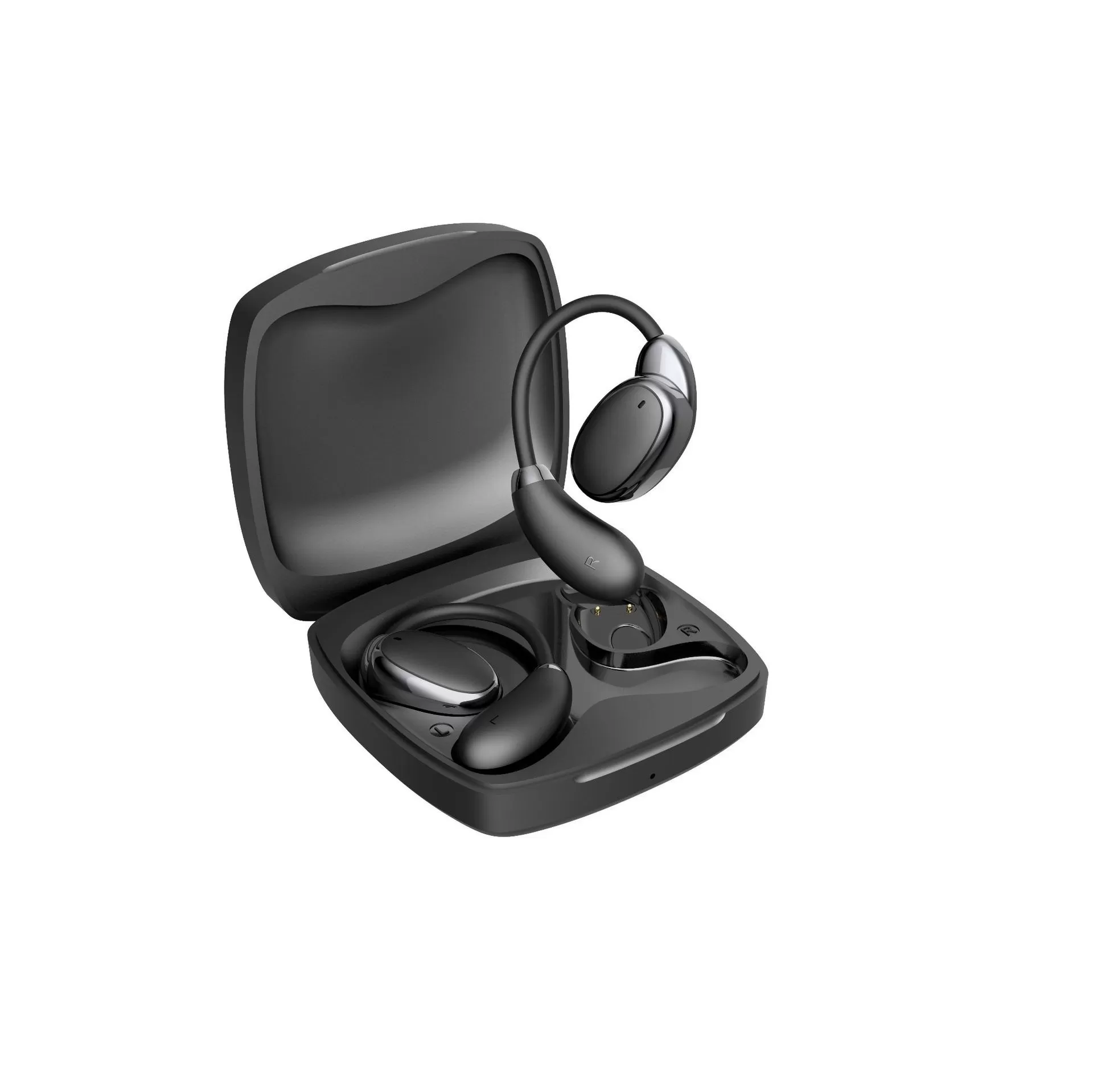 INF V13 Öronkrok Bluetooth Hörlurar - Kristallklart Ljud & Bekväm Passform Svart