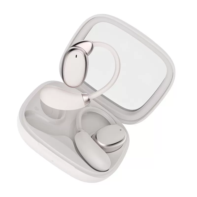 INF Öronkrok Bluetooth Hörlurar - Öppen Öra Trådlösa Sport Hörlurar kompatibelt med Smartphones Vit