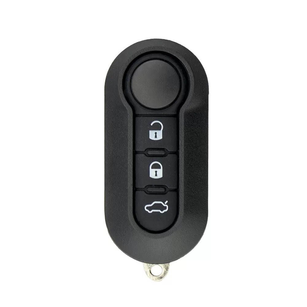 INF Bilnyckelskal Kompatibelt med Fiat/博悦/依维柯 - Ersättningsskal för Fjärrkontroll, Svart ABS, 8x4x1.5cm