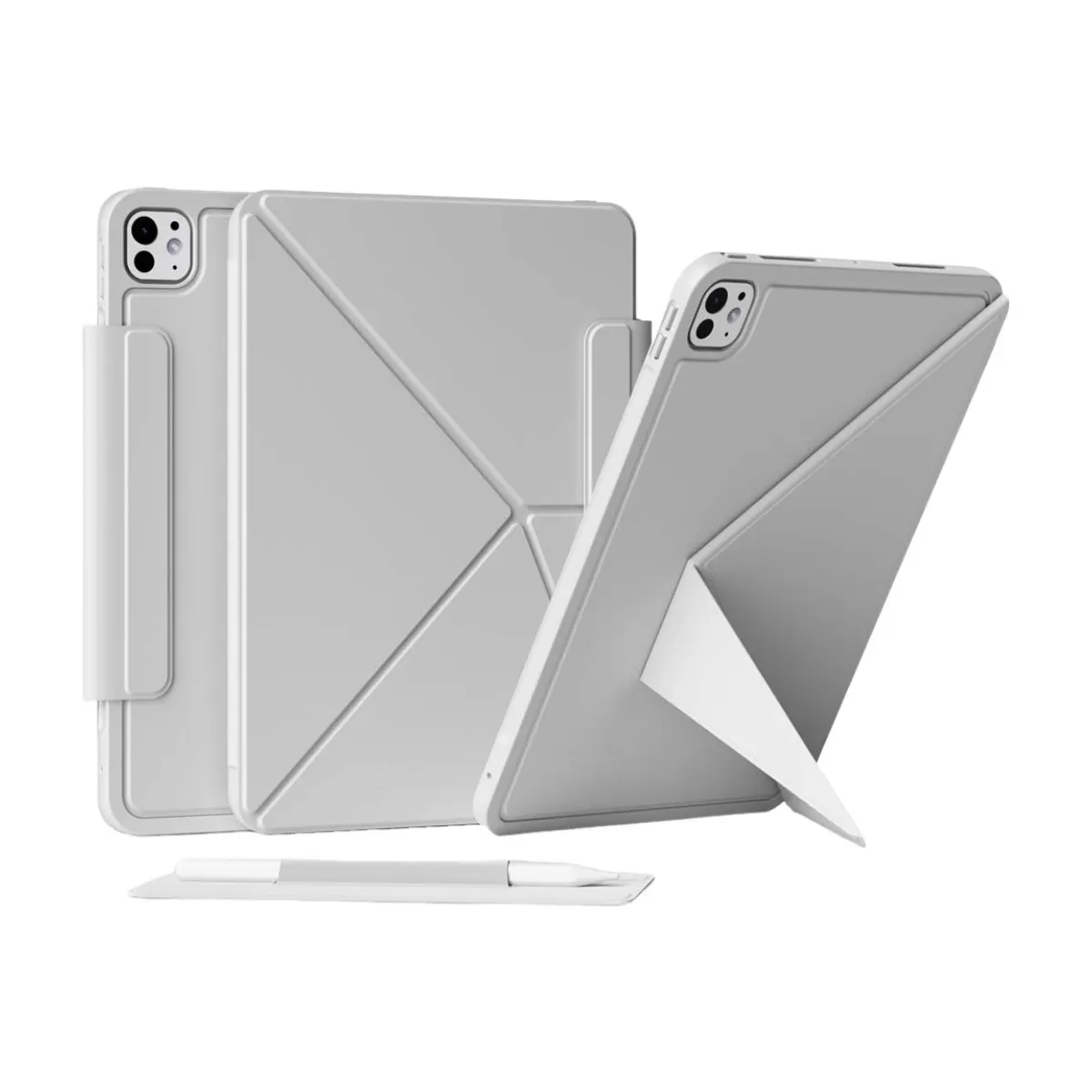 INF Dubbelsidig Magnetisk Läderfodral Skyddsskal - Magnetisk 8Pro - Dimgrå - Kompatibelt med iPad Pro 2/3/4 generationen 11 tum