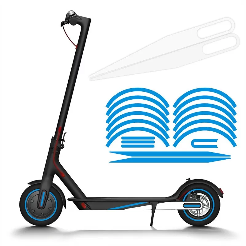 INF Heltäckande klistermärken för Xiaomi M365 Pro2 elscooter - Anpassa din scooter! Blå