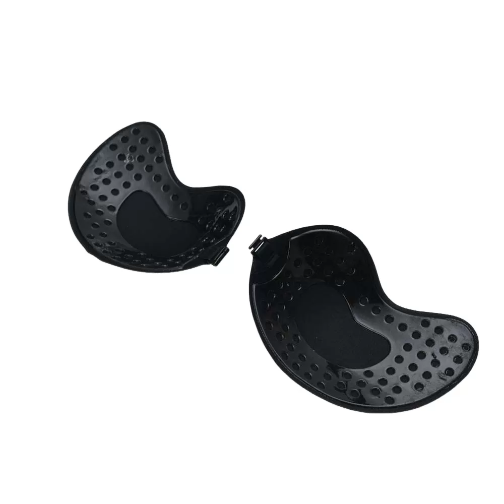 INF Andningsbara självhäftande bh-inlägg - Mangoformade, svarta silikonbröstvårtsskydd C