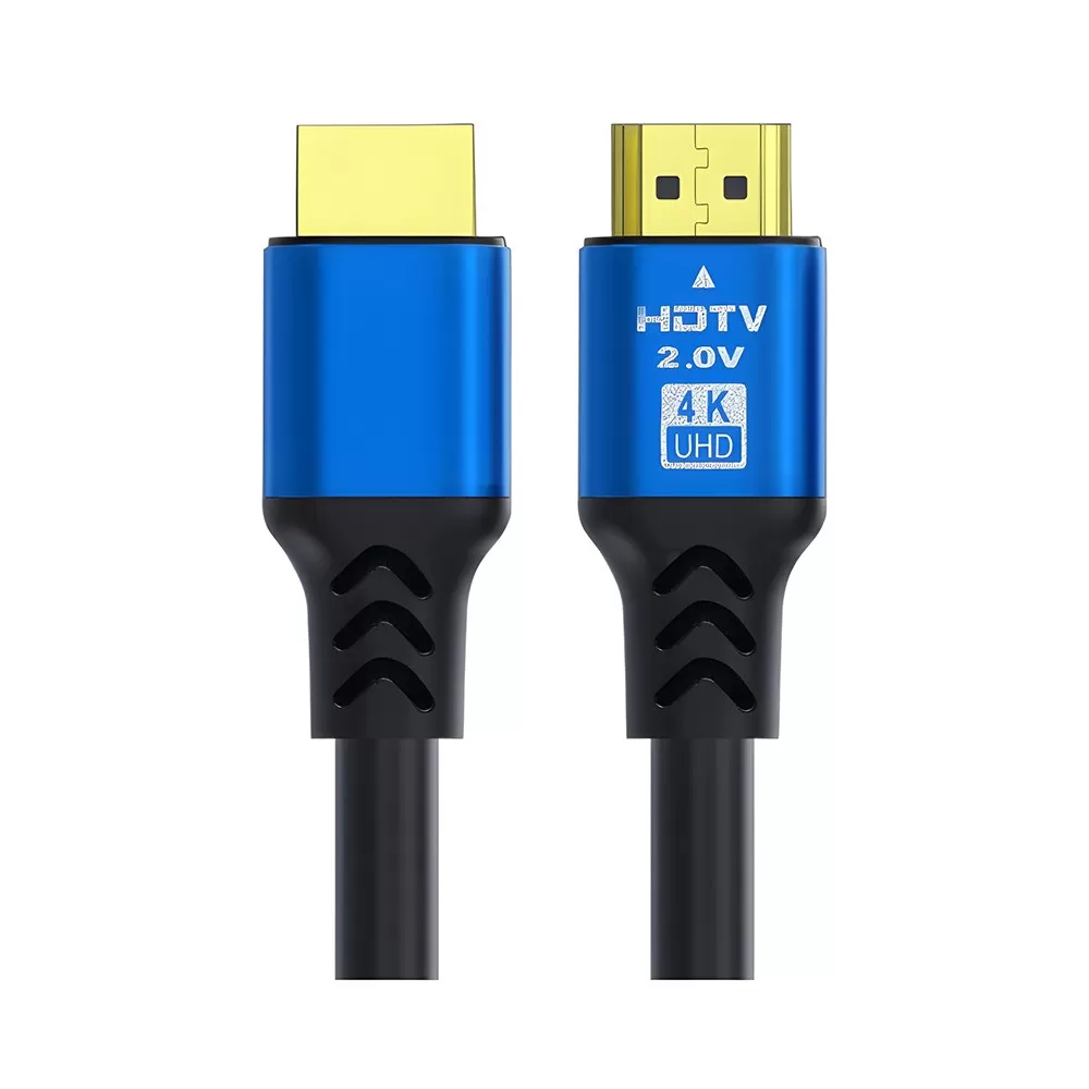 INF HDTV-kabel 2.0 [Ultra HD 4K] Hemmabio Aluminiumlegering Blå - Förbättra din visningsupplevelse 3m