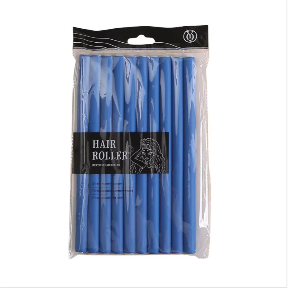 INF (10-pack) Universal Värmefria Hårspolar - Skonsam Styling för Alla Hårtyper Mörkblå