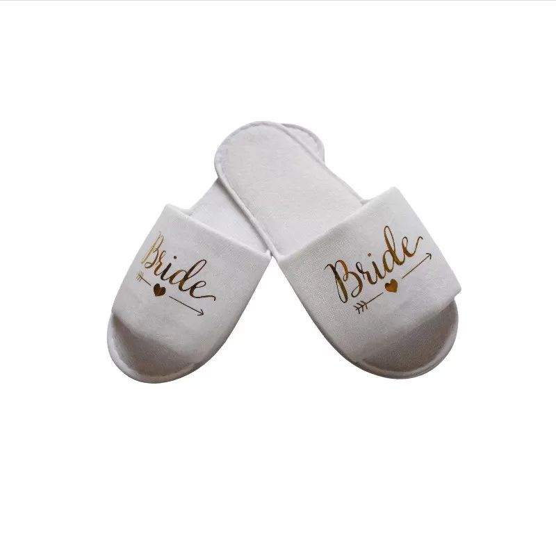 INF Bröllop Tofflor med Glitter - Perfekt för Möhippan och Spa