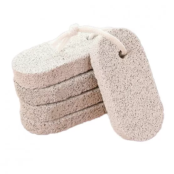 INF 5-pack Fotfil - Mjukgörande Pimpsten för Fötter, Tar Bort Förhårdnader och Döda Hudceller, Beige