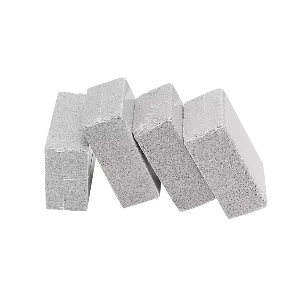 INF 4-pack Rengöringsstenar - Skumglas Rengöringssten (70g) - Grå, idealisk för grillrengöring