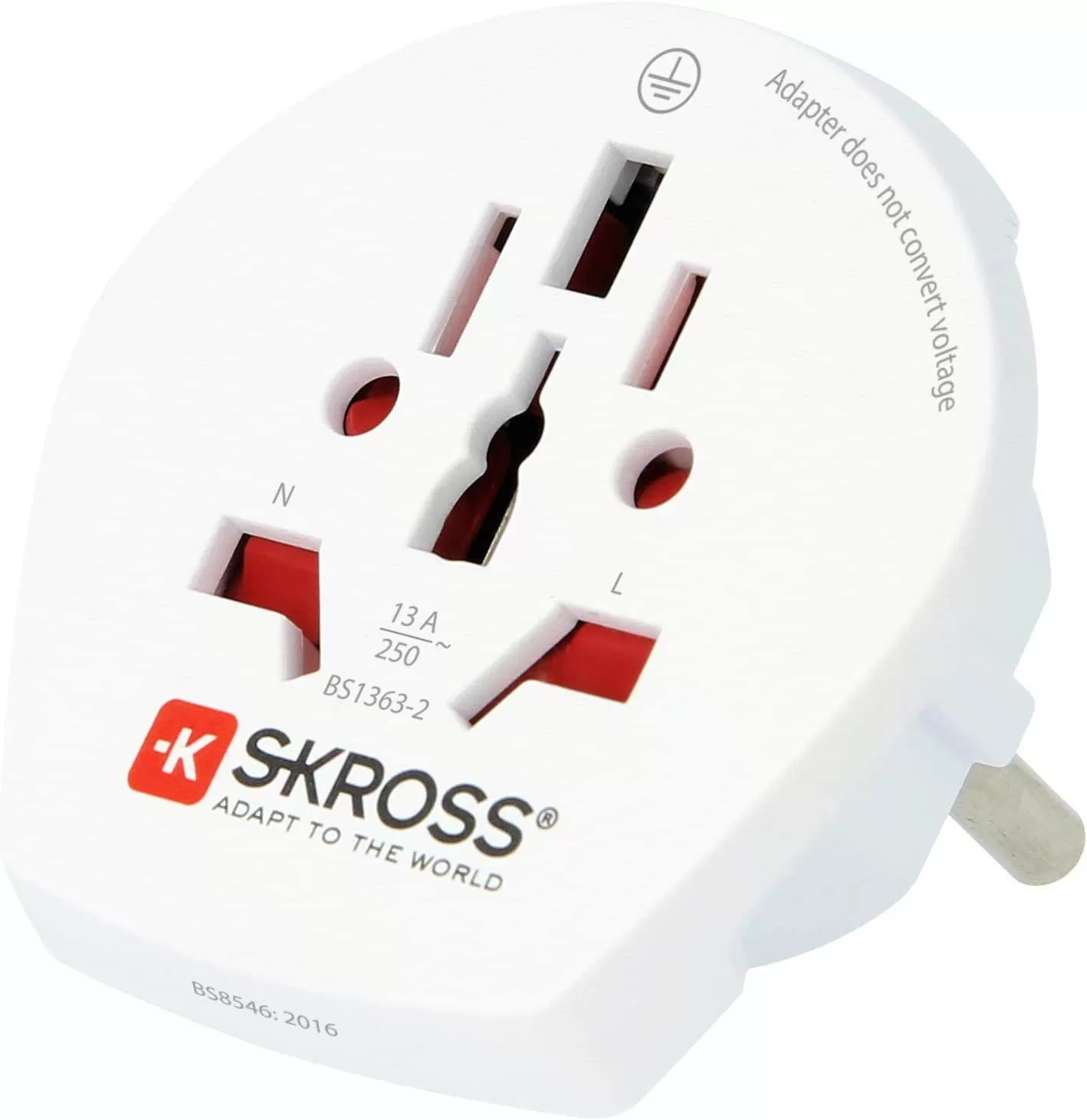 skross World to Europe travel adapter - Bulk (white)