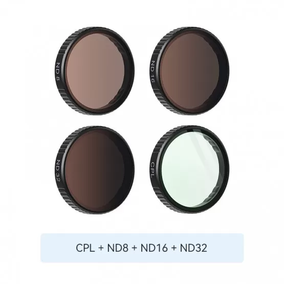 INF Sportkamera Filter Kit ND8+16+32+CPL kompatibelt med DJI Action 5 Pro/4/3