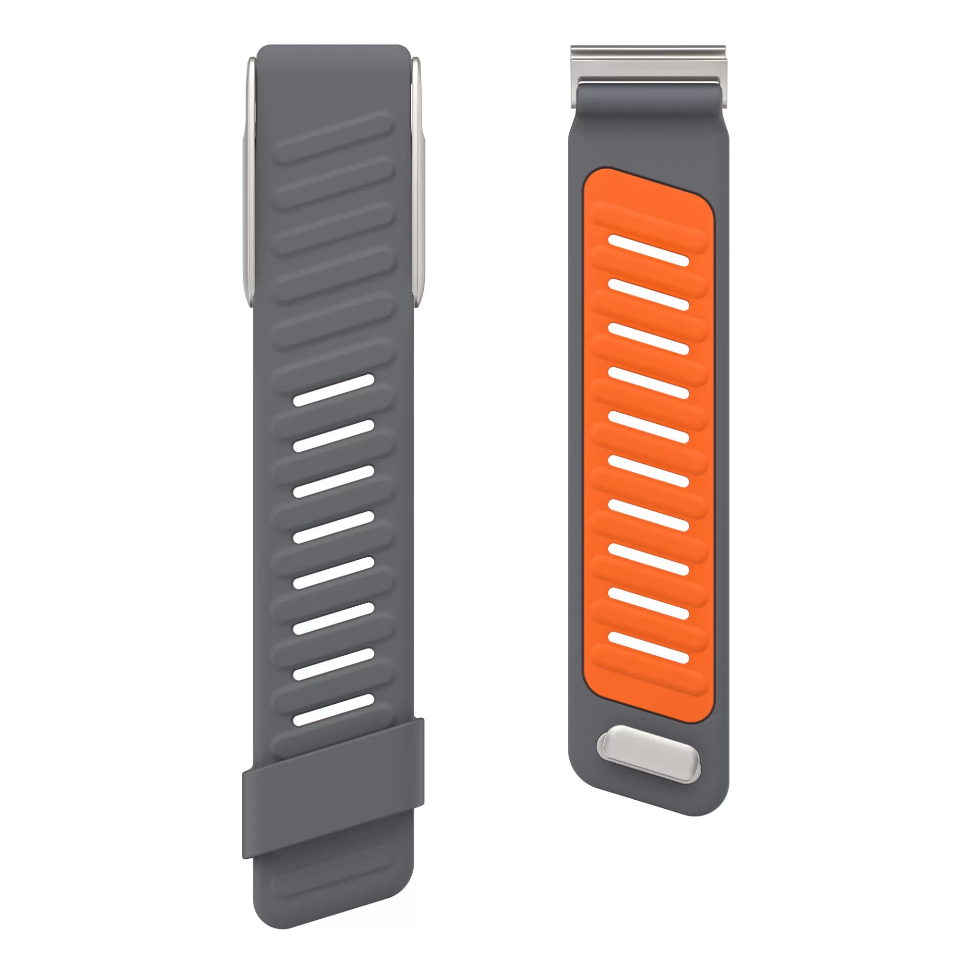 INF Handrem i silikon kompatibel med Whoop Watch – sportigt och bekvämt armband med justerbar passform Grå+orange