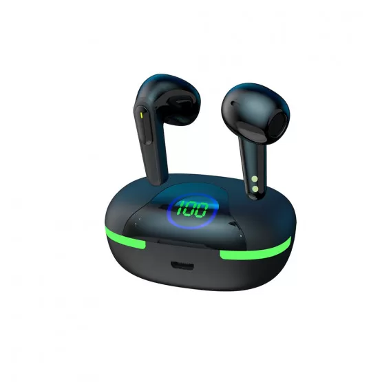 INF Trådlösa Bluetooth Hörlurar TWS In-Ear Sport Gaming Headset med Brusreducering och LED-Display