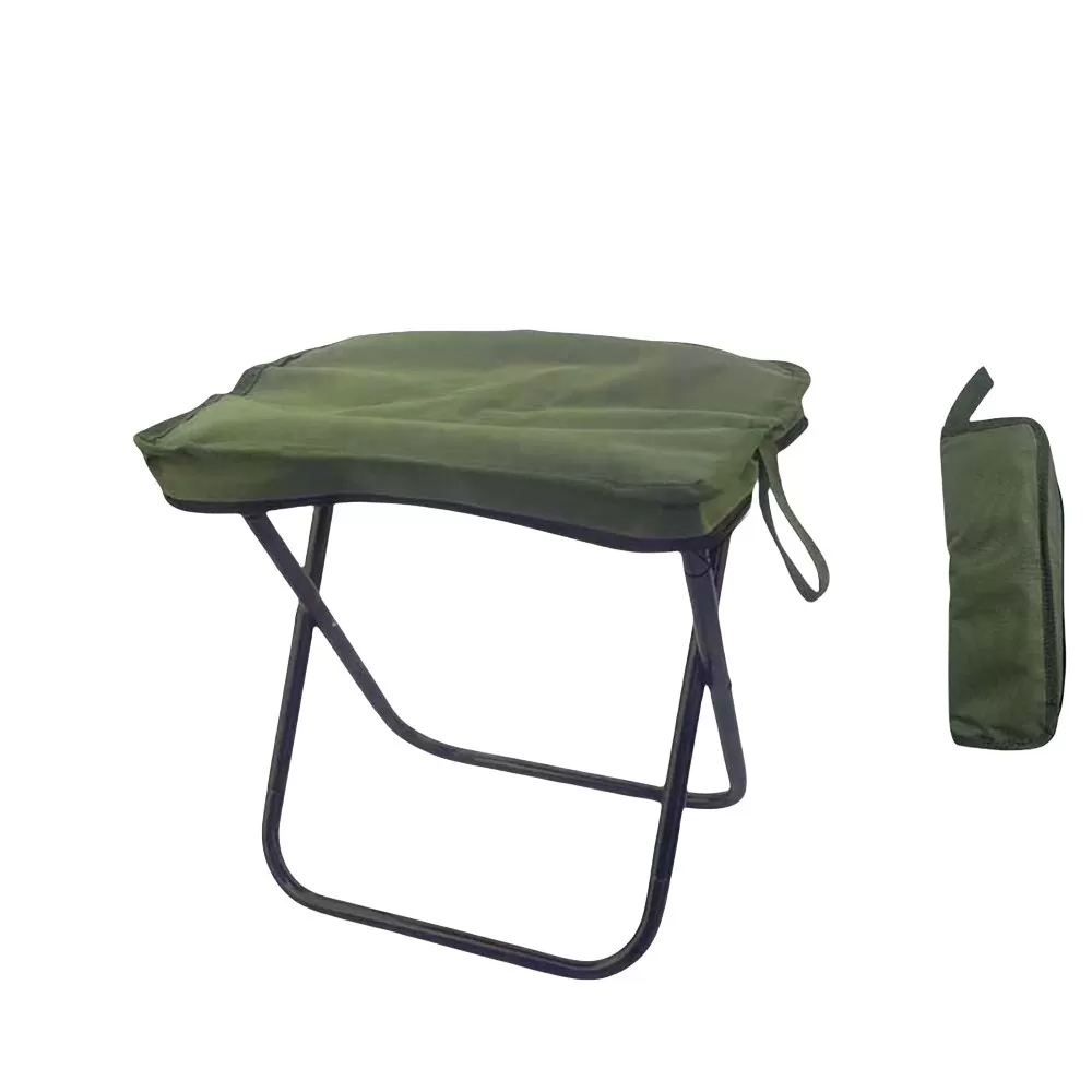 INF Stor hopfällbar utomhusstol – Portabel och bekväm för camping och fiske Grön