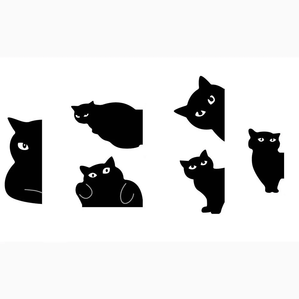 INF Söta Svarta Katt Magnetiska Bokmärken - Perfekt Present för Kattälskare