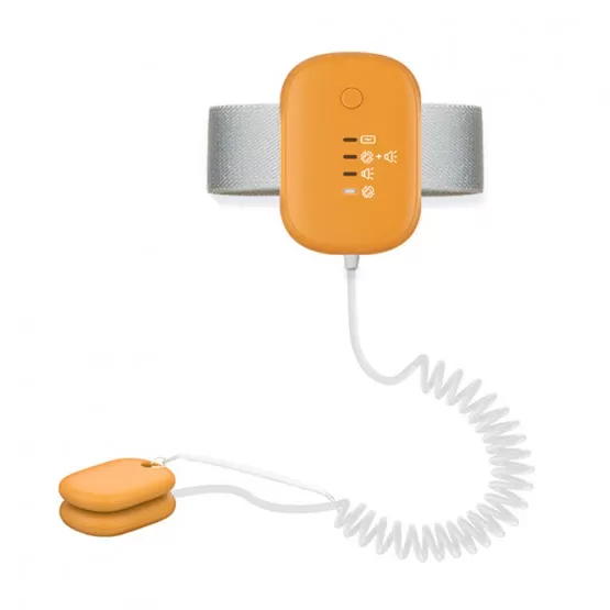 INF Trådbunden sängvätningslarm med magnetisk sensor - Förhindra sängvätning med ljud och vibration Orange