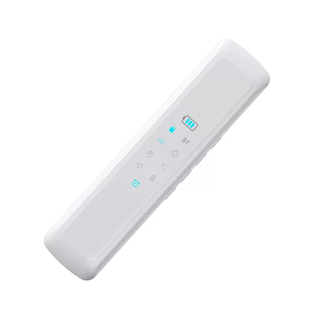 INF Bluetooth Sömnljudmaskin med Display, Bluetooth och TF-kortspelare, Inbyggd Benledning Vitbrus Vit