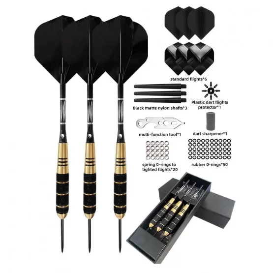 INF Professionell Dartset med Kopparpilar, 3-pack – Perfekt för Nybörjare och Erfarna Spelare