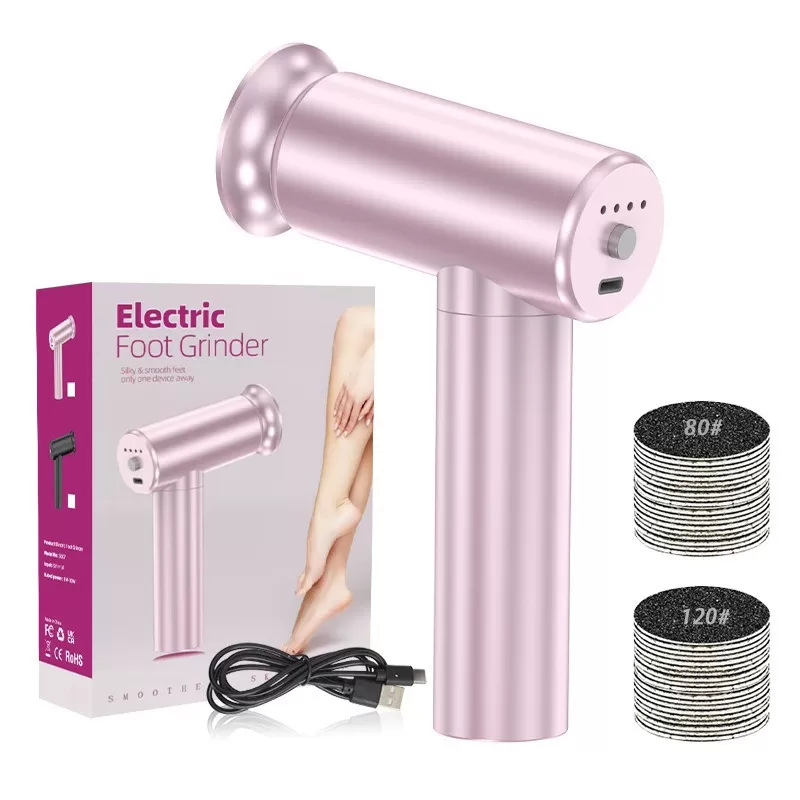 INF Elektrisk fotfil - Effektiv borttagning av förhårdnader och död hud Rosa