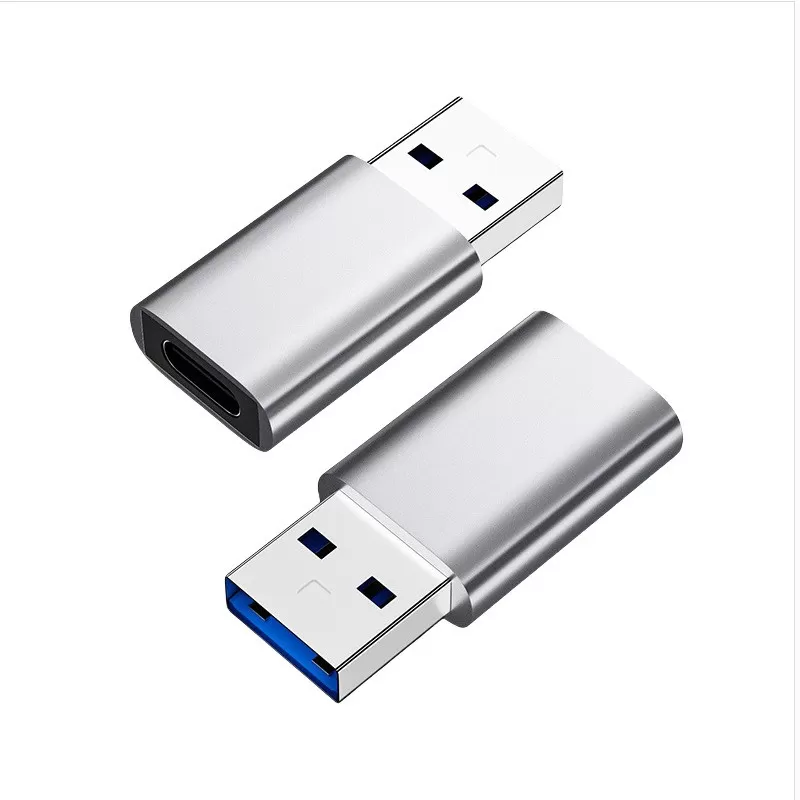INF USB 3.0 Hane till Type-C Hona Adapter för Data och Ljud (2-pack) Grå