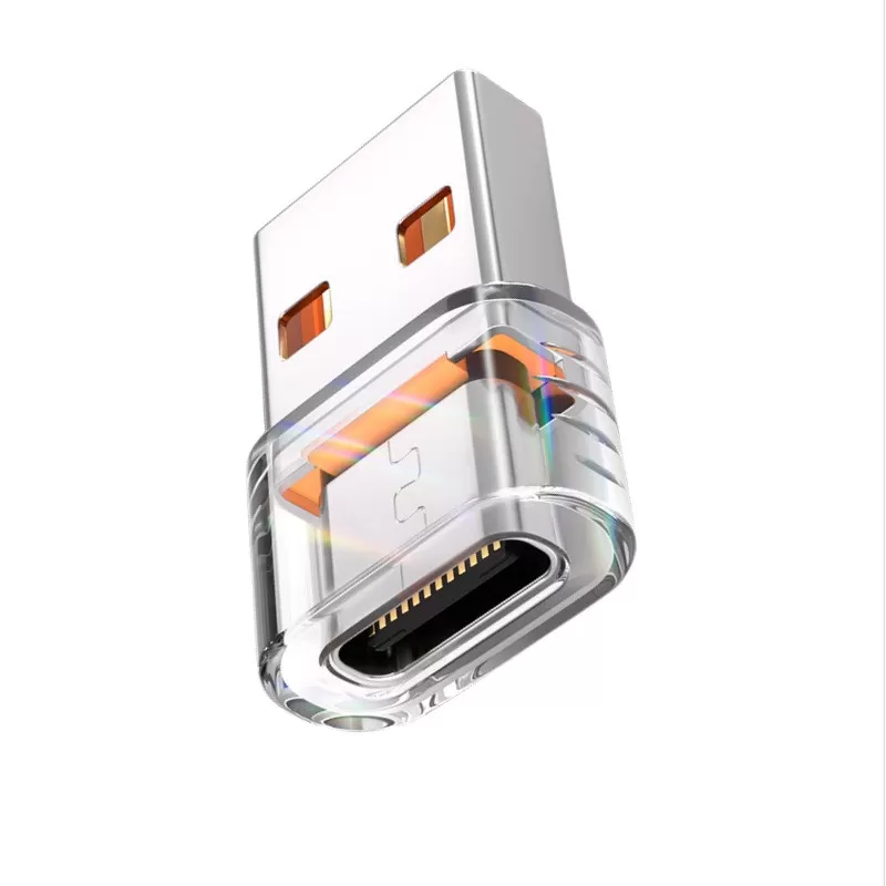 INF USB 2.0 till Type-C Adapter Transparent PVC Hög Hastighet Dataöverföring Kompatibel med Smartphones och Tablets
