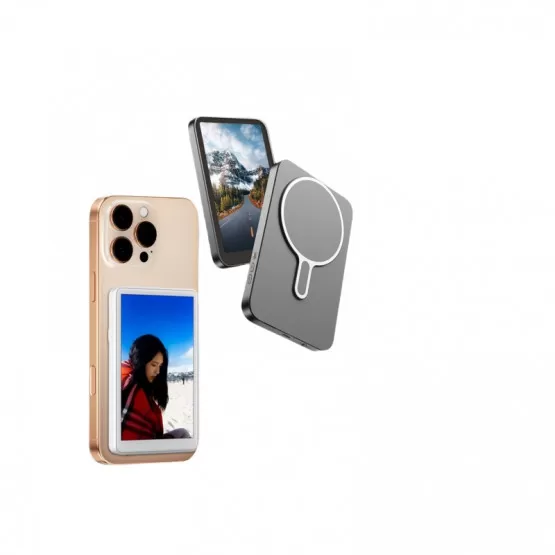 INF Magnetisk skärmdelare för mobiltelefon – Perfekt för selfies och livestreaming, kompatibelt med iPhone, Samsung och Huawei