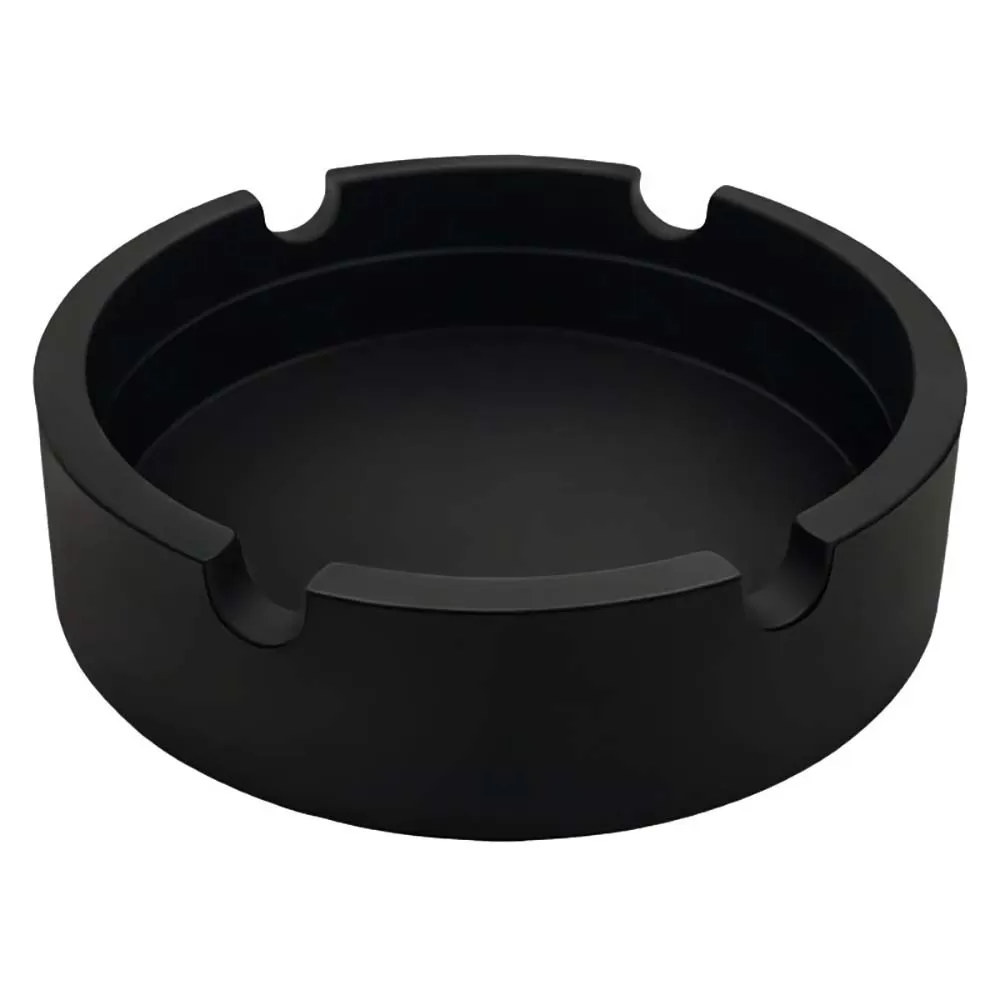 INF Rund Silikon Askkopp - Värmebeständig och Lätt att Rengöra Svart