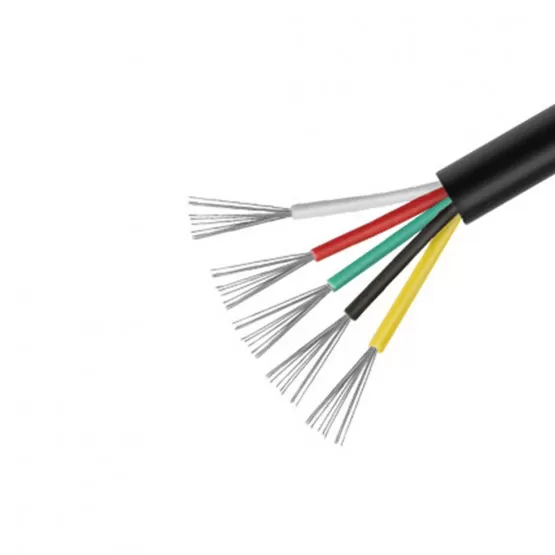 INF Svart UL2464 18AWG 5-ledare Multi-Core Kabel - 1 Meter