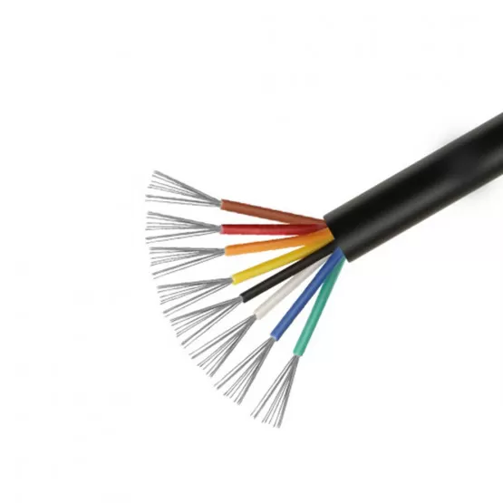 INF UL2464 20AWG 8-kärnig Multi-Core Kabel - Svart PVC-kabel - 5 Meter