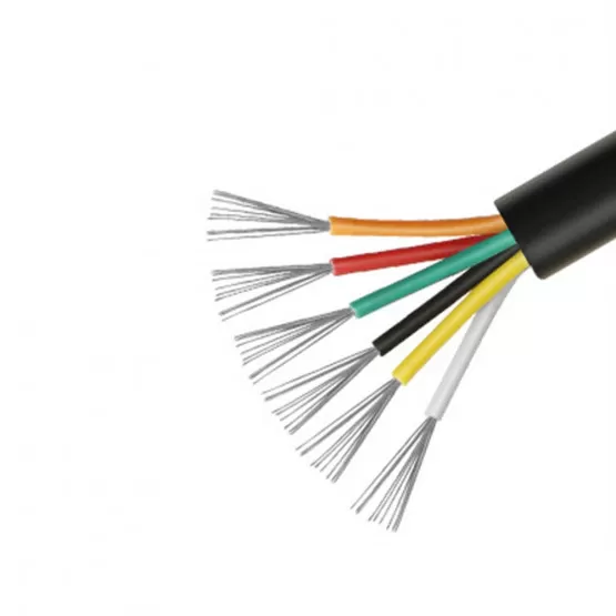 INF Svart UL2464 20AWG 6-kärnig multiledarkabel - 1 meter