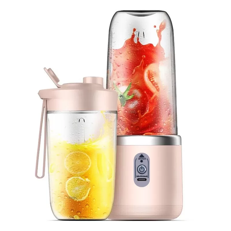 INF Bärbar uppladdningsbar juicepress med 6 blad - Enkelt lock Rosa