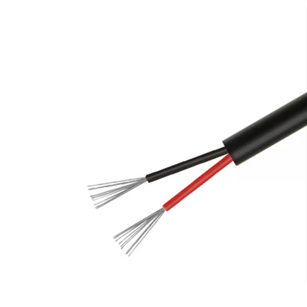 INF Svart UL2464 24AWG 2-ledare Multi-Core Kabel - 1 Meter