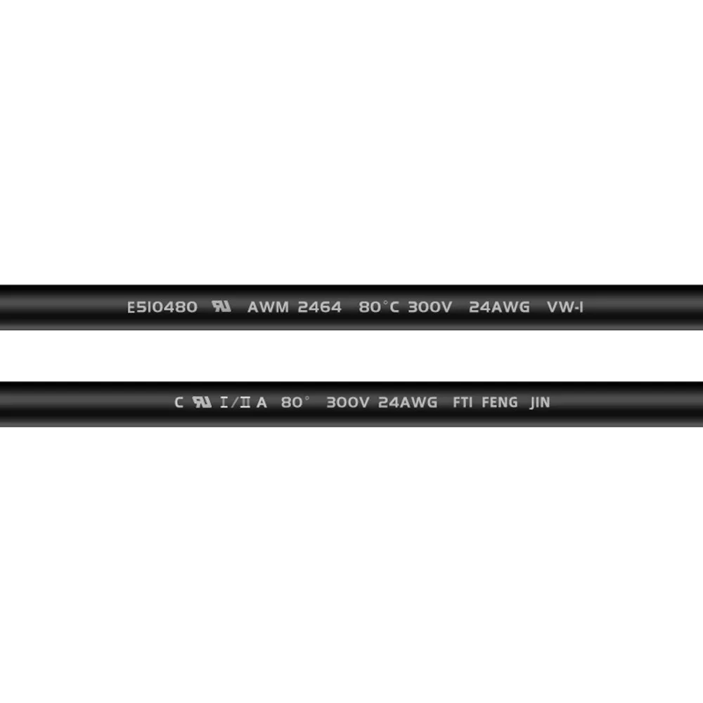 INF Svart UL2464 26AWG 8-ledare Multi-Conductor Kabel - 1 Meter, Idealisk för Elektronik