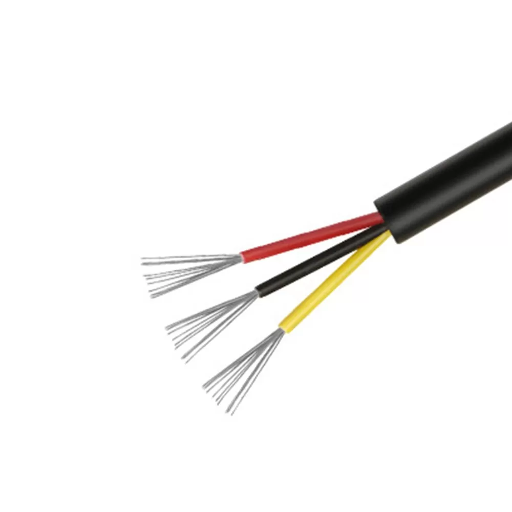 INF Svart UL2464 28AWG 3-ledare Multi-Core Kabel - 1 Meter: Flexibel Ström- och Signalkabel