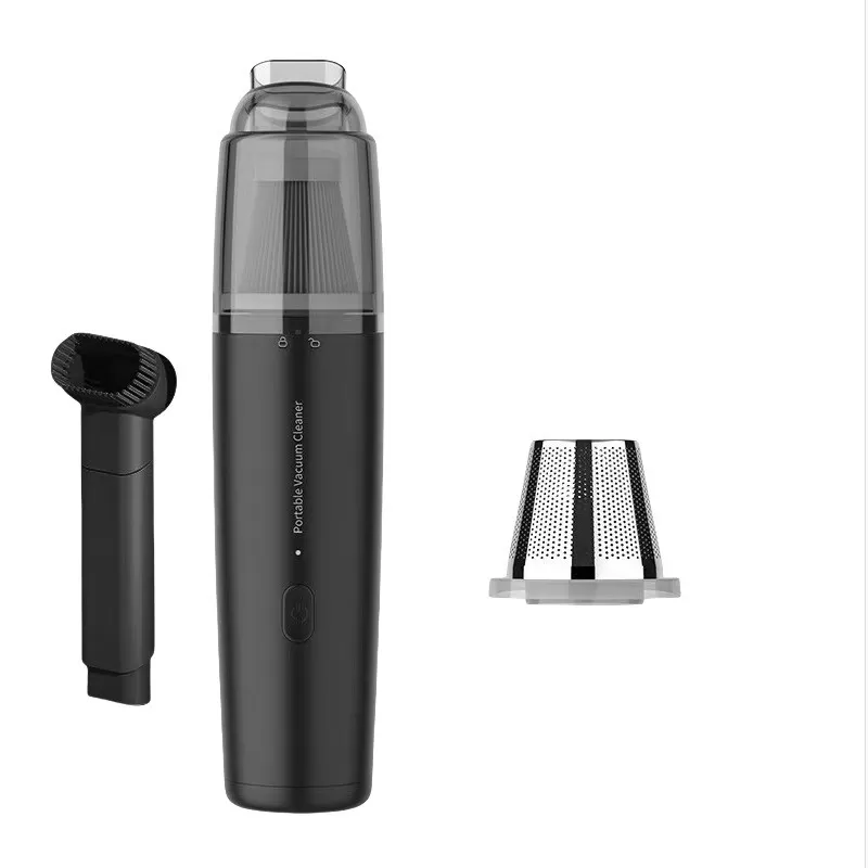 INF Uppladdningsbar Mini Handdammsugare - Svart Metallnätsdesign