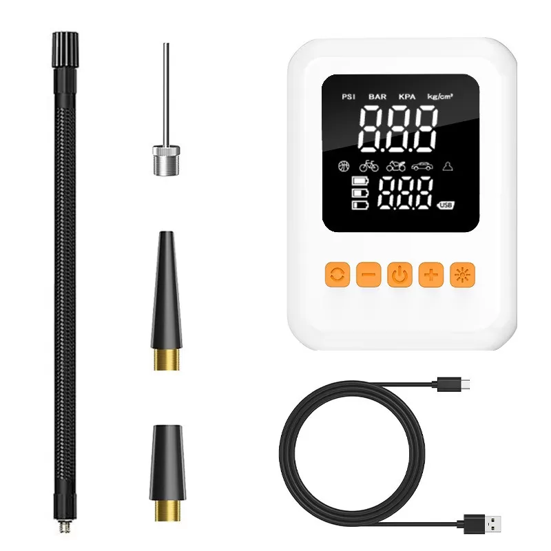 INF Mini Bärbar Trådlös Bildäckspump med Digital Tryckmätare