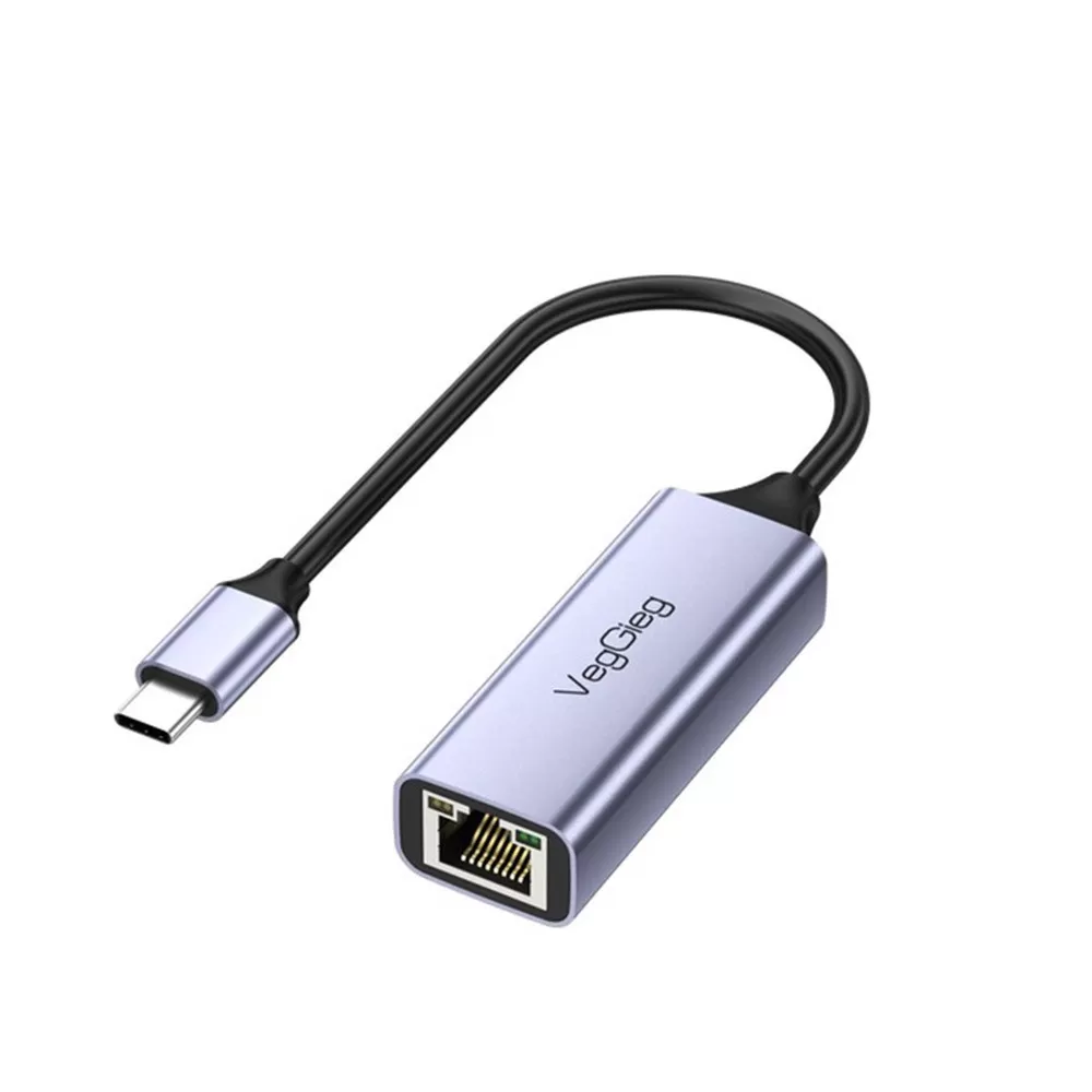 INF Type-C till Gigabit Ethernet-adapter - RJ45-kontakt i aluminiumlegering
