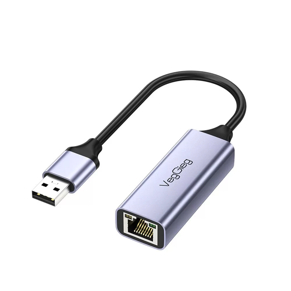 INF USB till Gigabit Ethernet-adapter - Aluminiumlegering, Höghastighets 2.5G Trådbunden Nätverksanslutning
