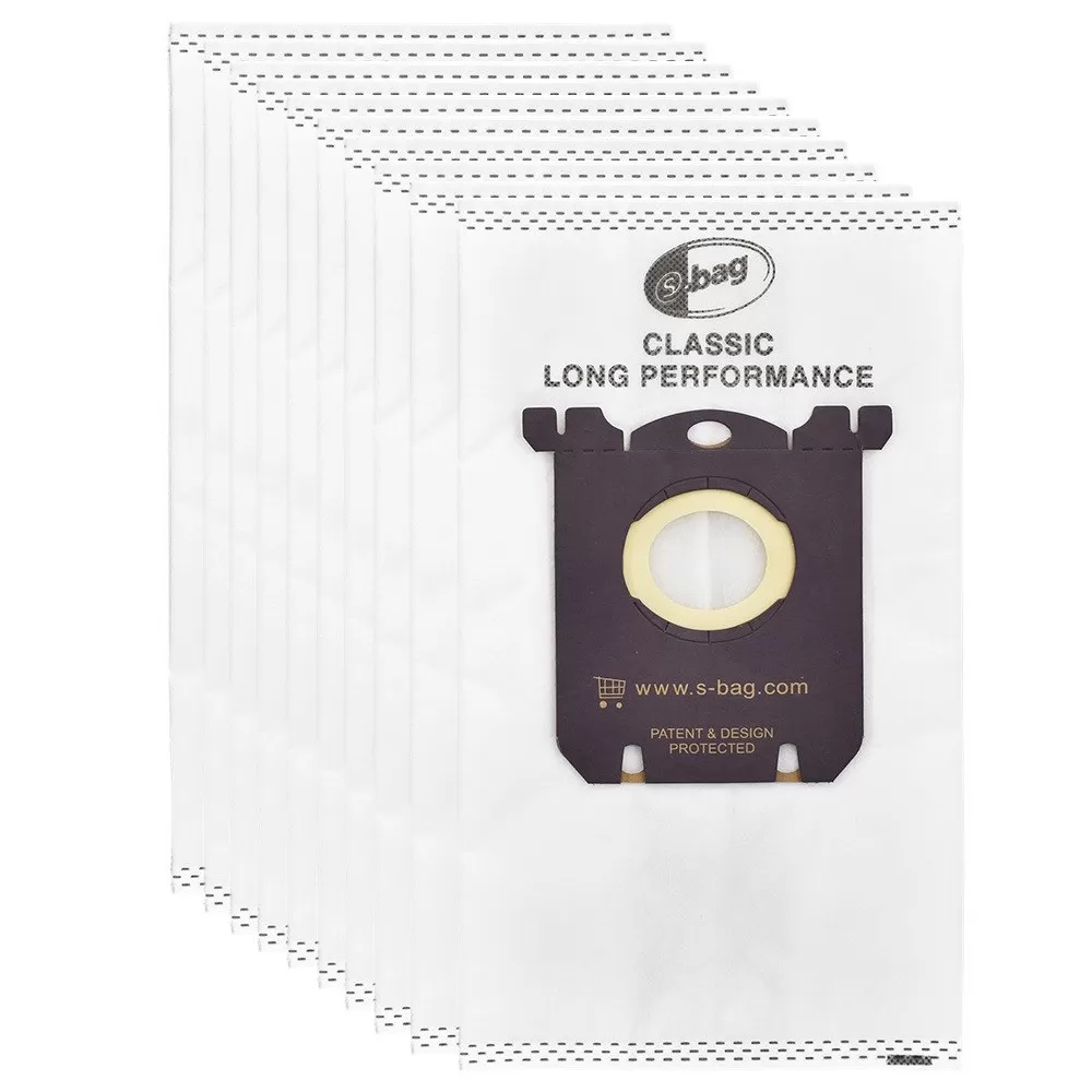 INF 10-pack dammsugarpåsar kompatibla med Electrolux S-bag