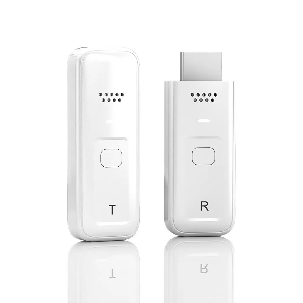 INF Trådlöst HDMI Video Sändar- och Mottagarset, 1080P Plug & Play Vit