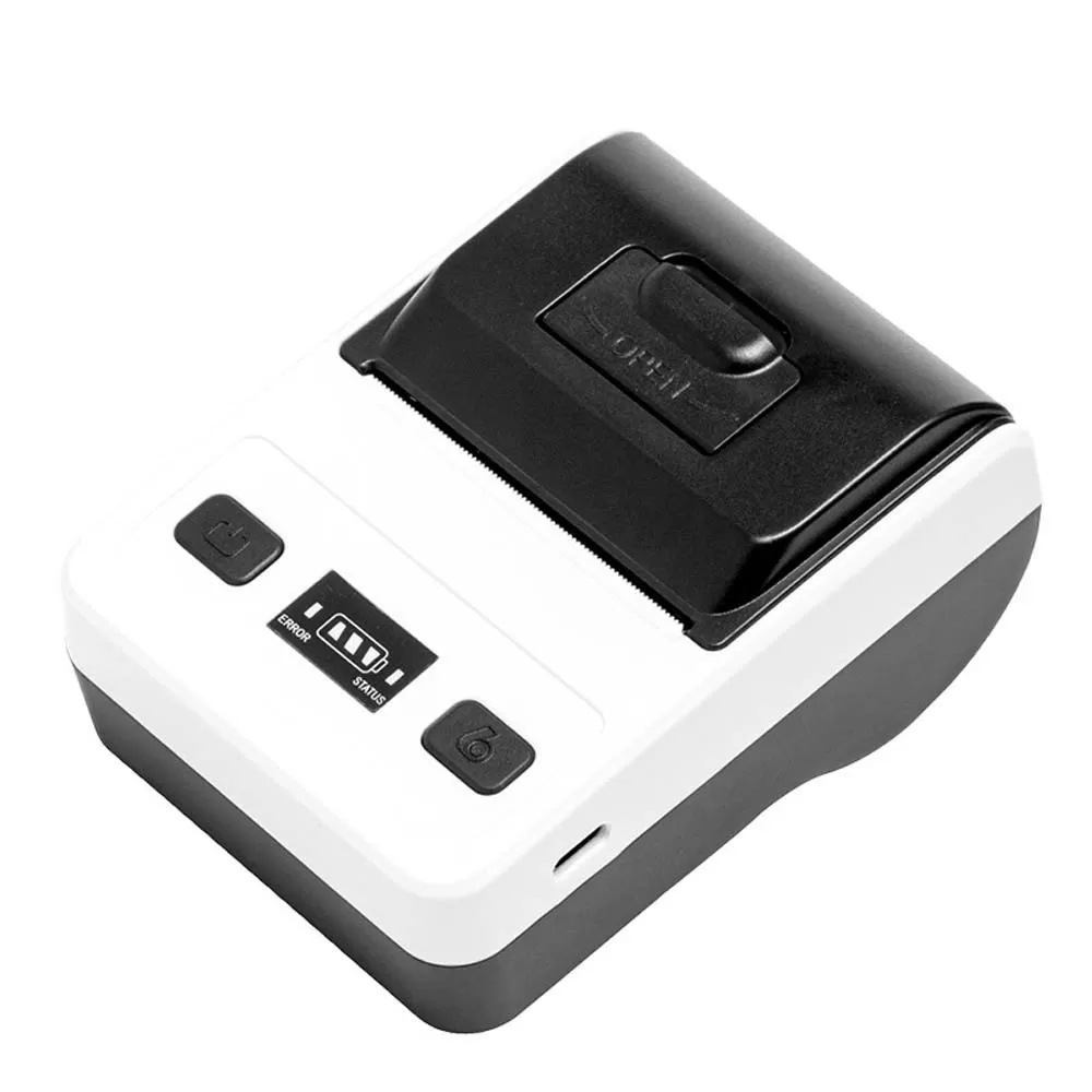 INF 58mm EU Standard Bluetooth HD Termisk Skrivare - Kompakt, Höghastighets Kvittoutskrift Vit