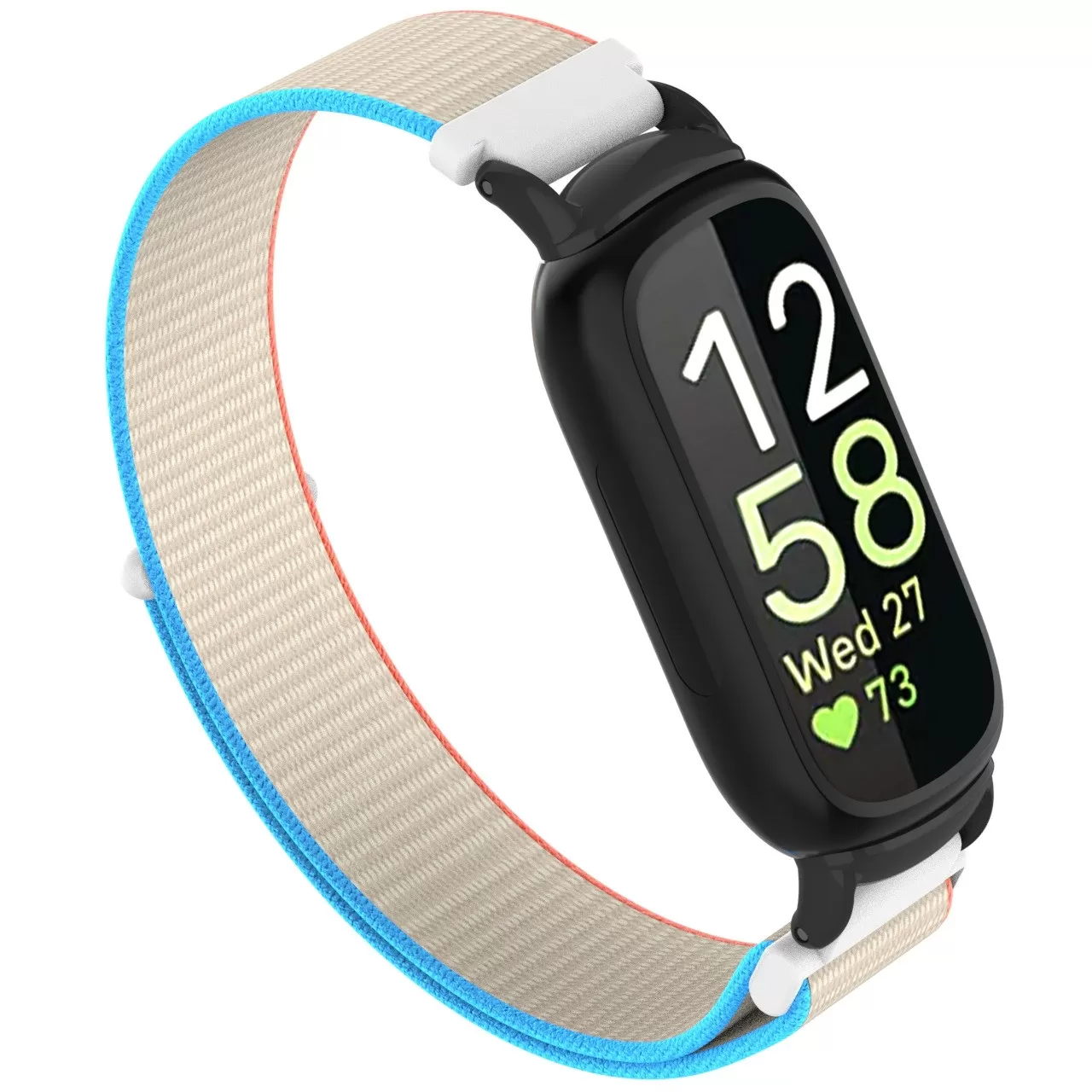INF Nylon Loop Kardborreband Kompatibelt med Fitbit Inspire 3 - Flera Färger Tillgängliga Beige