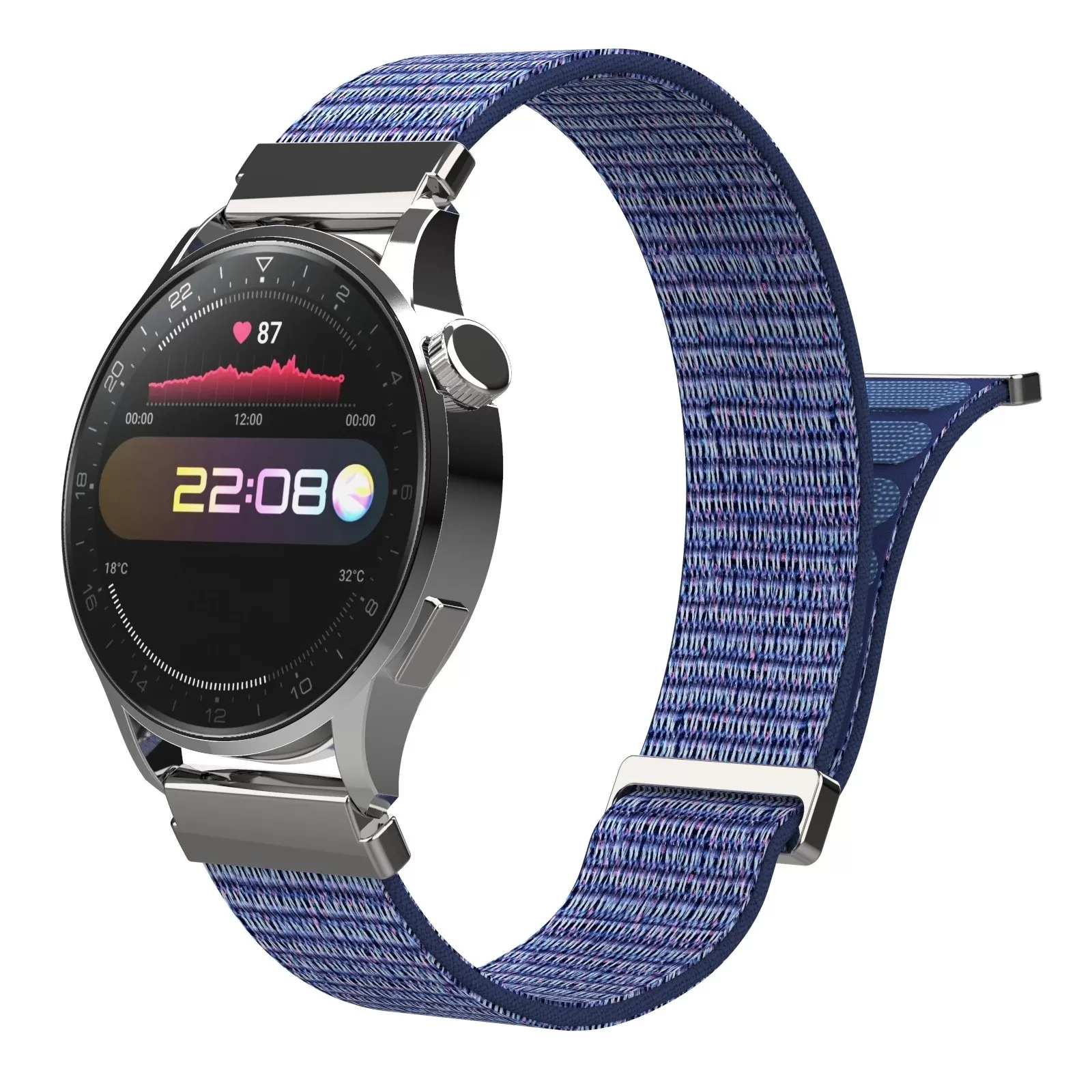 INF 22mm Nylon Klockarmband med Metallspänne kompatibelt med Huawei Watch GT5/GT3