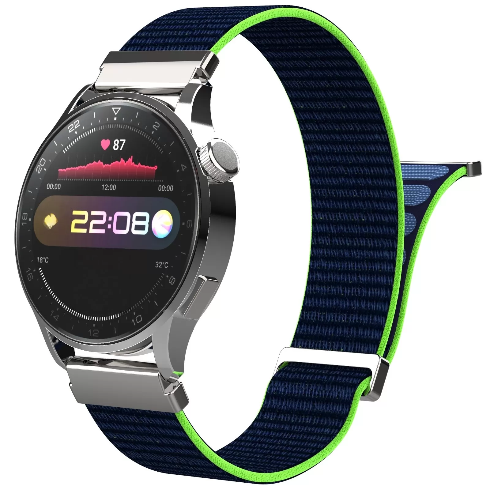 INF 22mm Nylon Klockarmband med Metallspänne, Kompatibelt med Huawei Watch GT5/GT3