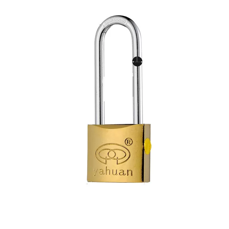 INF 38mm Lång Bygel Järnhänglås med 3 Nycklar - Guld Säkerhetslås